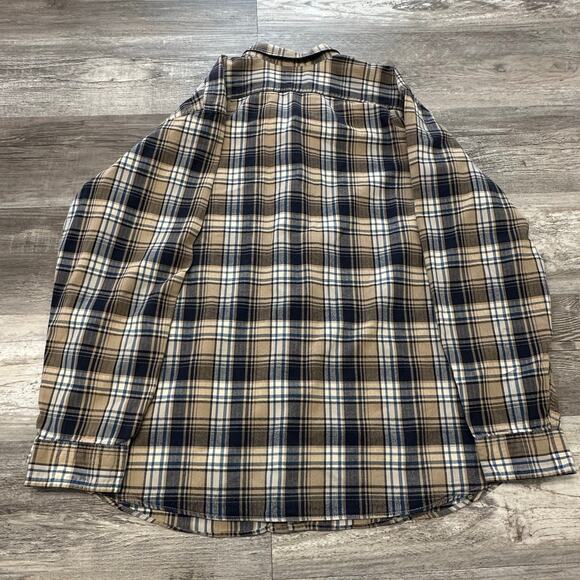 Eddie Bauer Flannel Tartan Plaid Mens‎ XL Relaxed Chest Pocket Button Down Shirt - Picture 3 of 10